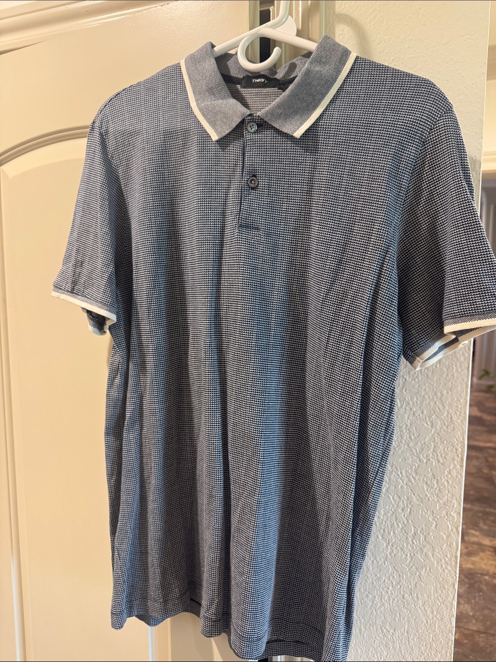 Navy and White Polo